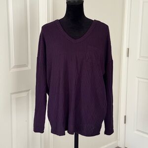 Chaser Purple V-Neck Top